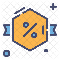 256x256 Discount Promo Icon Of Colored Outline Style