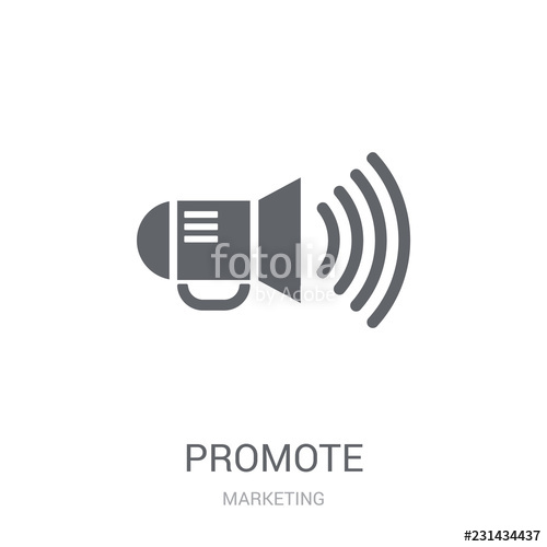 500x500 Promote Icon Trendy Promote Logo Concept On White Background
