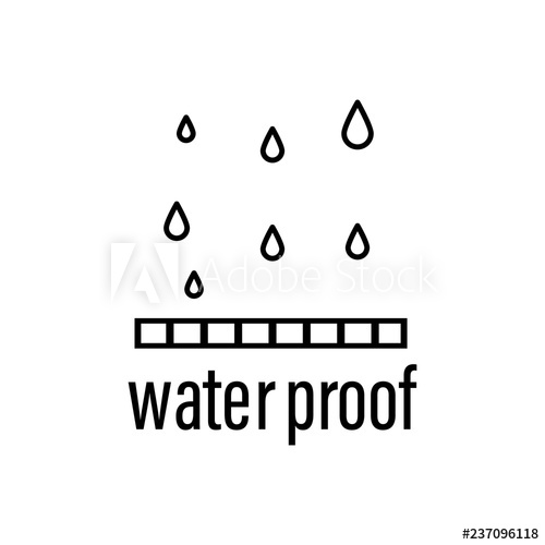 500x500 Water Proof Icon Element Of Raw Material With Description Icon