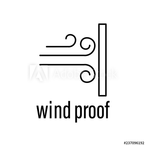 500x500 Wind Proof Icon Element Of Raw Material With Description Icon