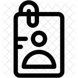 256x256 Id Proof Icon Of Line Style