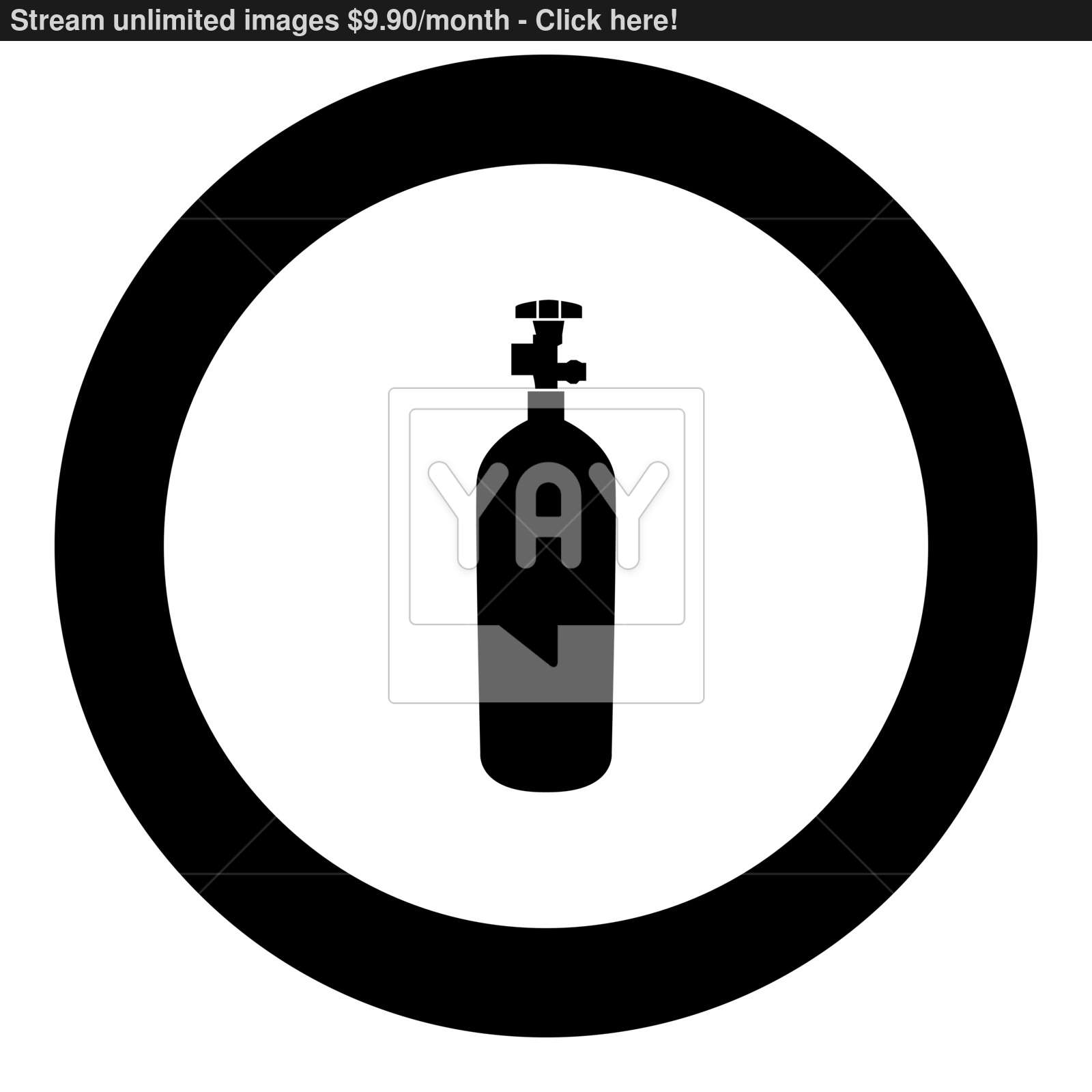 1600x1600 Propane Gas Cylinde Icon Black Color In Circle Vector