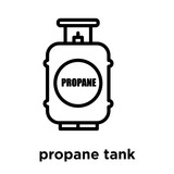 160x160 Propane Tank Company Logo Design Template, Colorful Vector Icon