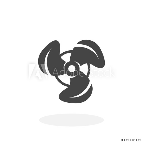500x500 Propeller Icon Vector Fan Logo On White Background