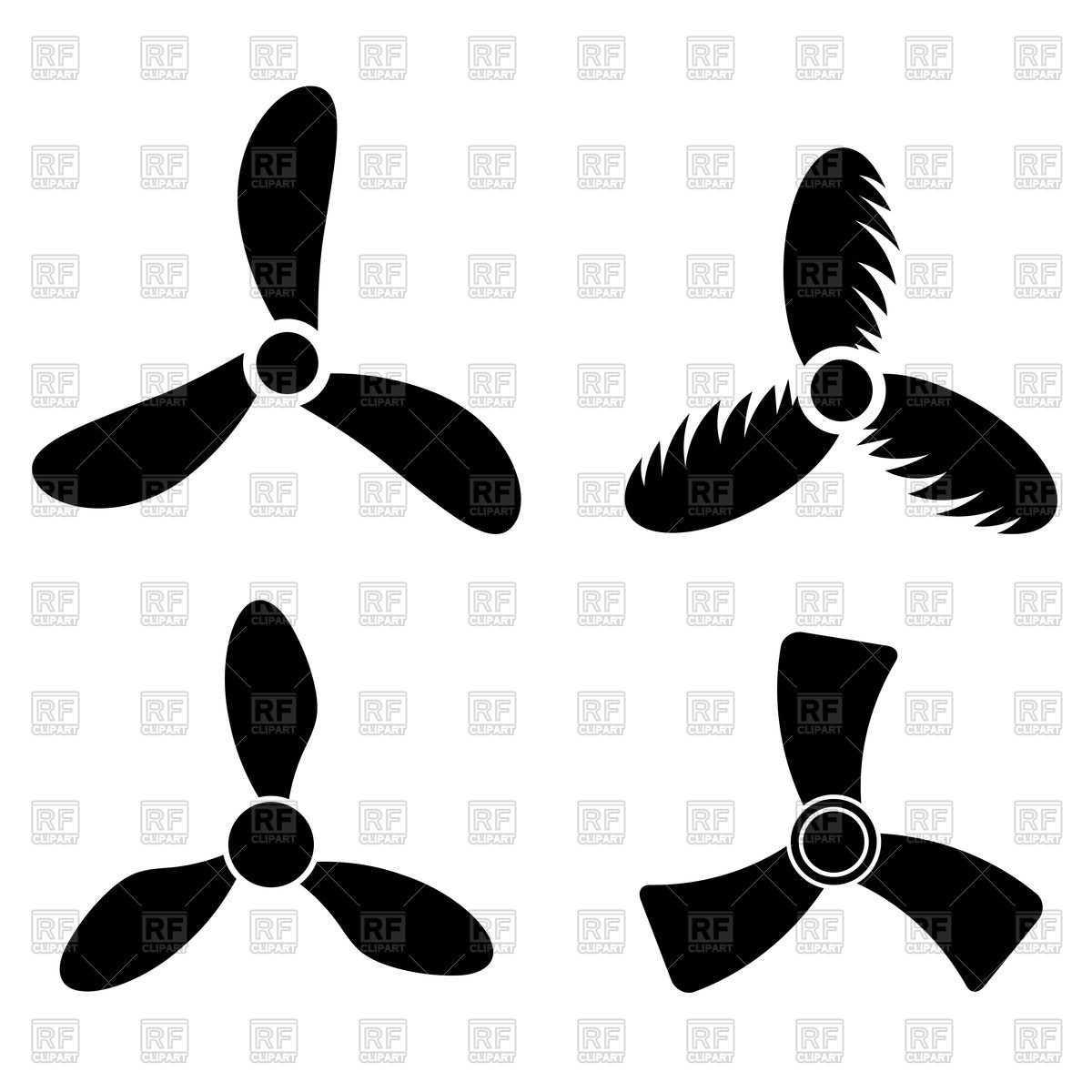1200x1200 Set Of Propeller Icons Vector Image Of Icons And Emblems