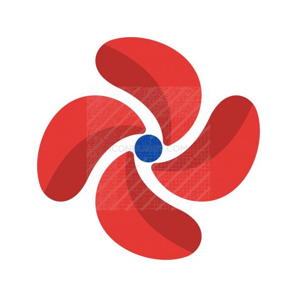 600x600 Propeller Flat Multicolor Icon