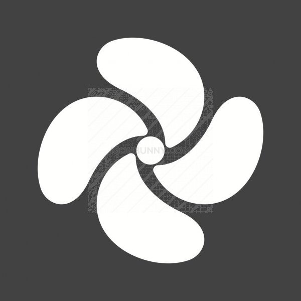 600x600 Propeller Glyph Inverted Icon
