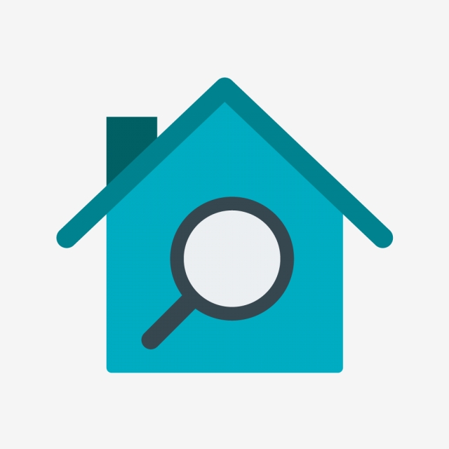 640x640 Vector Property Search Icon, Search Icon, Home Icon, Property Icon