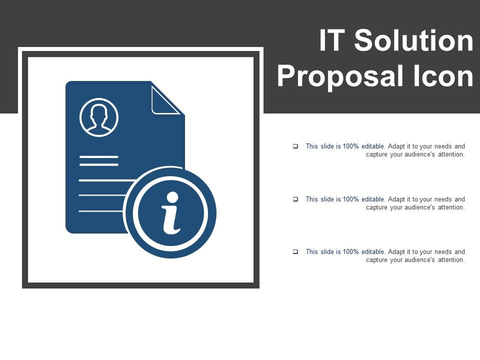 960x720 It Solution Proposal Icon Powerpoint Slides Diagrams Themes