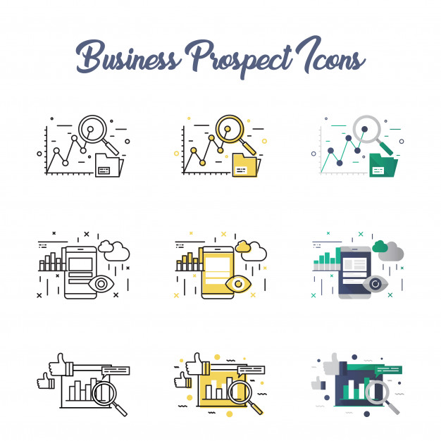 626x626 Business Prospect Icon Set Vector Premium Download
