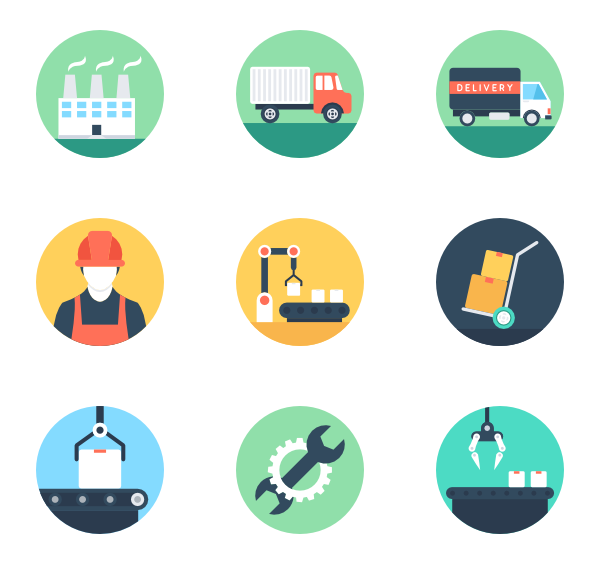 600x564 Flat Color Icon Style Circular