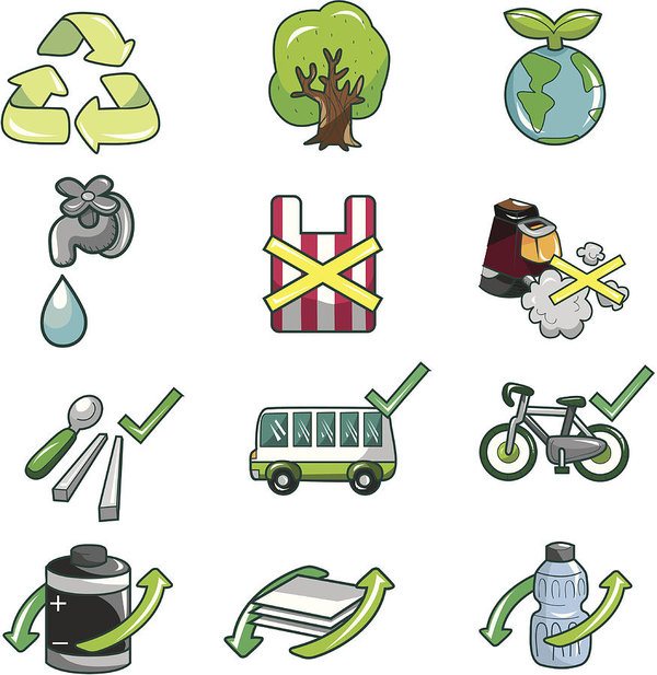 600x617 Cartoon Environmental Protection Icon Art Print