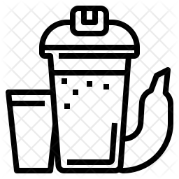 256x256 Protein Shake Icon Of Line Style