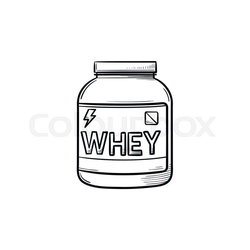 800x800 Sport Nutrition Hand Drawn Outline Stock Vector Colourbox