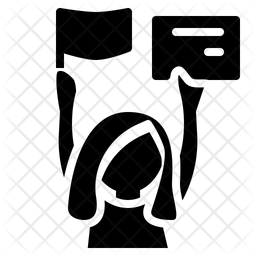 256x256 Protest Icon Of Glyph Style