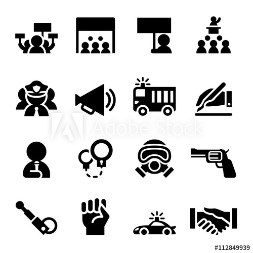 500x500 Protest Icon Set