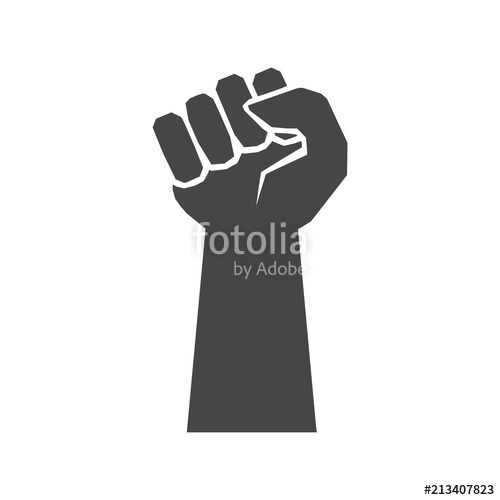 500x500 Protest Symbol, Power Sign, Protest Icon Stock Image And Royalty