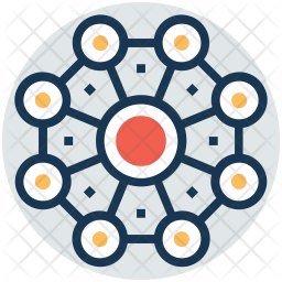 256x256 Networking Protocol Icon Of Colored Outline Style
