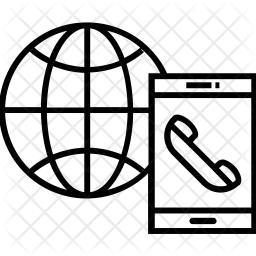 256x256 Voice Over Internet Protocol Icon Of Line Style