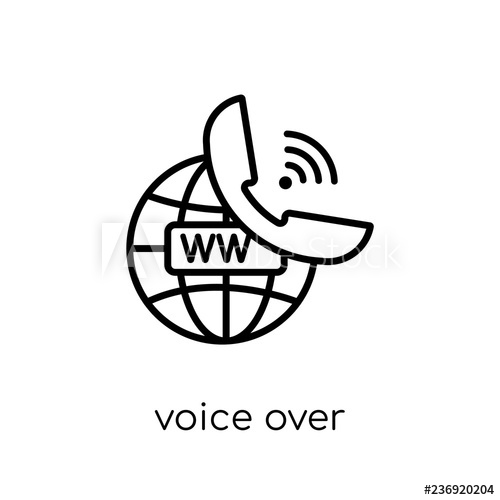 500x500 Voice Over Internet Protocol Icon Trendy Modern Flat Linear