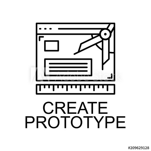 500x500 Create Prototype Icon Element Of Web Development Signs With Name