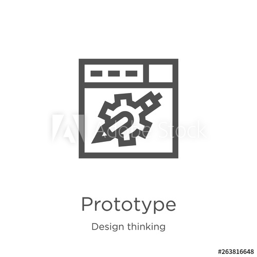500x500 Prototype Icon Vector From Design Thinking Collection Thin Line