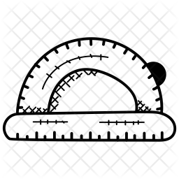 256x256 Protractor Icon Of Doodle Style