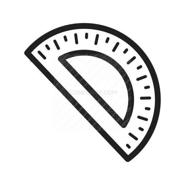 600x600 Protractor Line Icon
