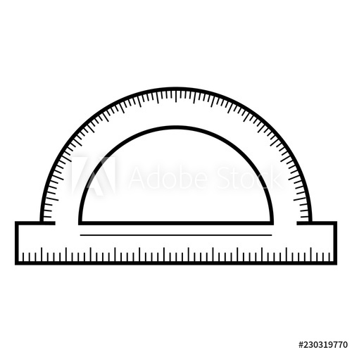 500x500 Protractor Icon Outline Protractor Vector Icon For Web Design