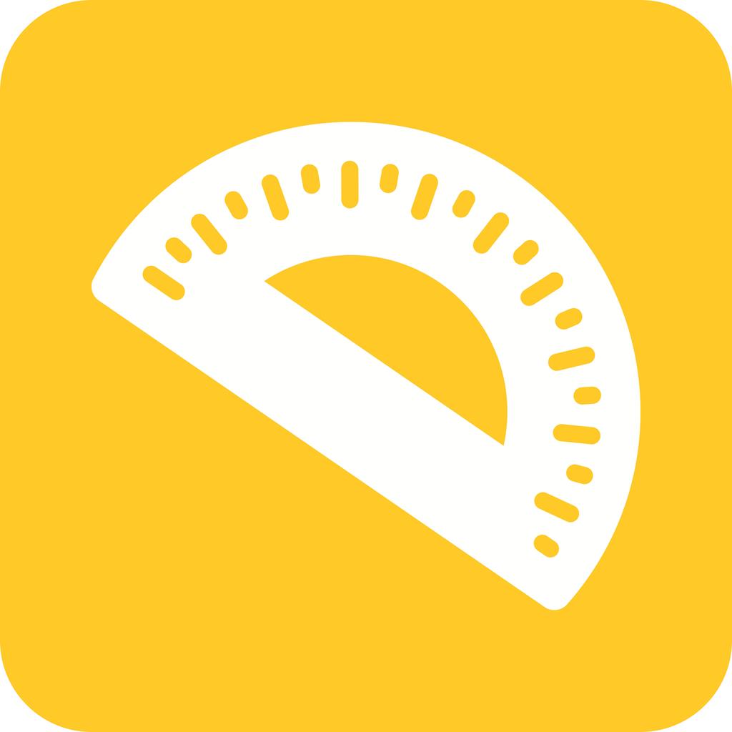 1024x1024 Protractor Flat Round Corner Icon
