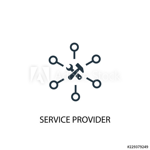 500x500 Service Provider Icon Simple Element Illustration Service