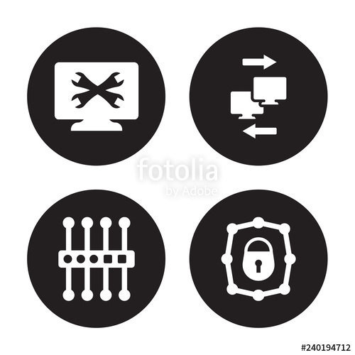 500x500 Vector Icon Set Remote Support, Proxy Server, Remote Access