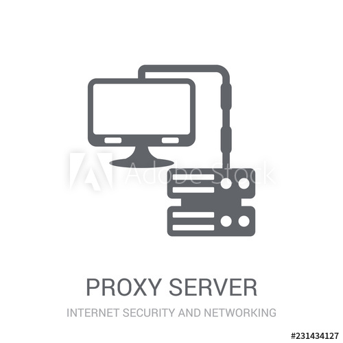 500x500 Proxy Server Icon Trendy Proxy Server Logo Concept On White
