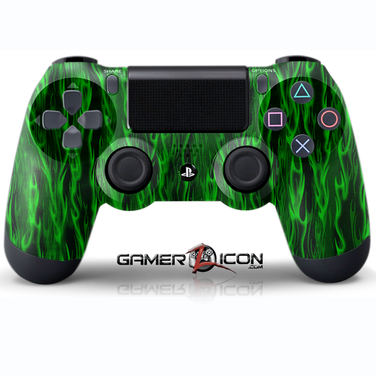 750x750 Green Flames Controller Your Leader