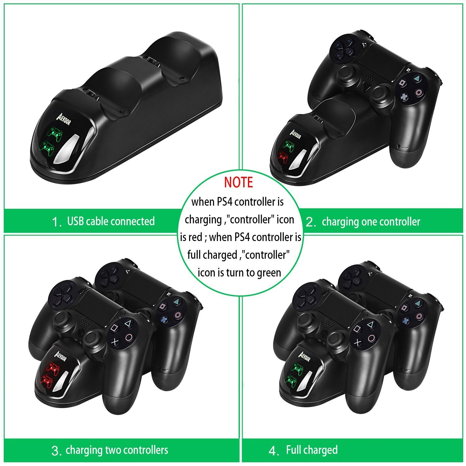 1500x1500 Playstation Controller Charging Station Aevdor Dual Usb