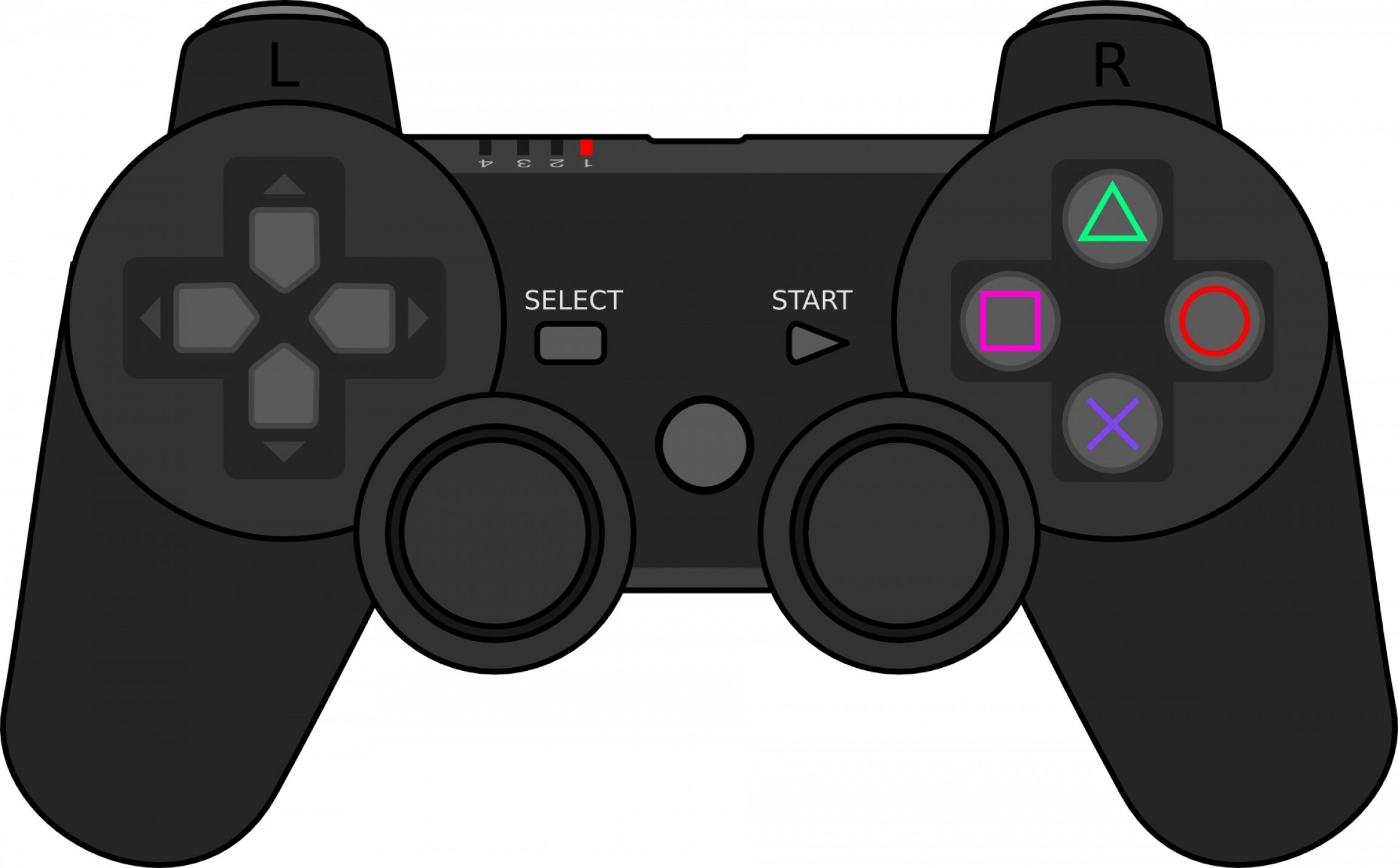 2764x1717 Black Gamepad Iconjoystick Outline Controller Vector Soidergi