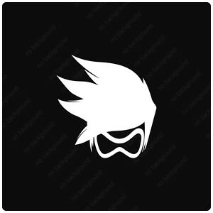 300x300 Tracer Icon Symbol Spray Decals Stickers, Overwatch Xbox Hero