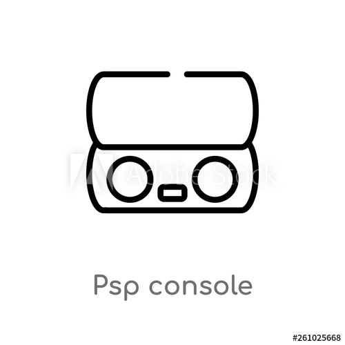 500x500 Outline Psp Console Vector Icon Isolated Black Simple Line