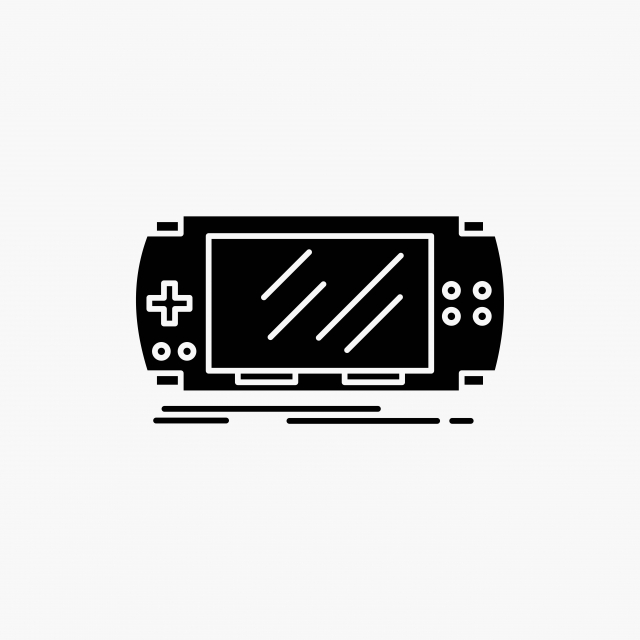 640x640 Console Device Game Gaming Psp Glyph Icon Vector Isolated I