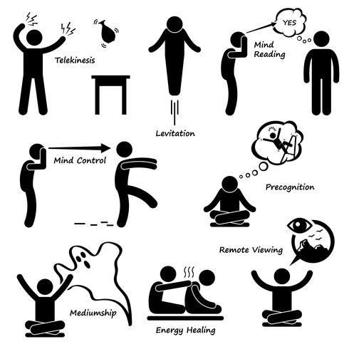 490x490 Psychic Power Sixth Sense Stick Figure Pictogram Icon