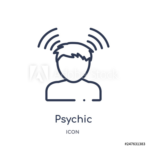500x500 Psychic Icon From User Interface Outline Collection Thin Line