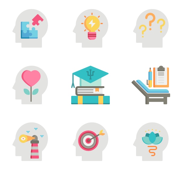 600x564 Psychology Icon Packs