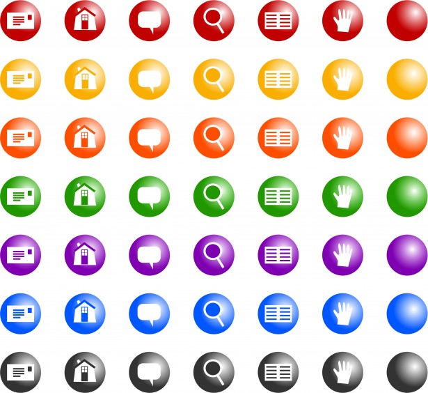 615x564 Simple Icons Free Stock Photo