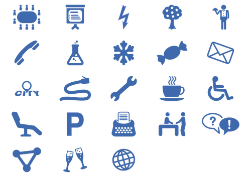 Office Services Icon Set Vector Illustration 500x353 Office Services Icon Set Vector Illustration