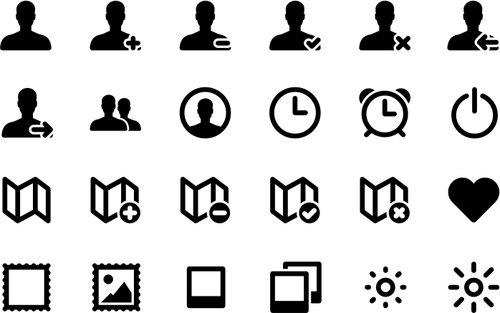 Simple Black Icon Set 500x313 Simple Black Icon Set