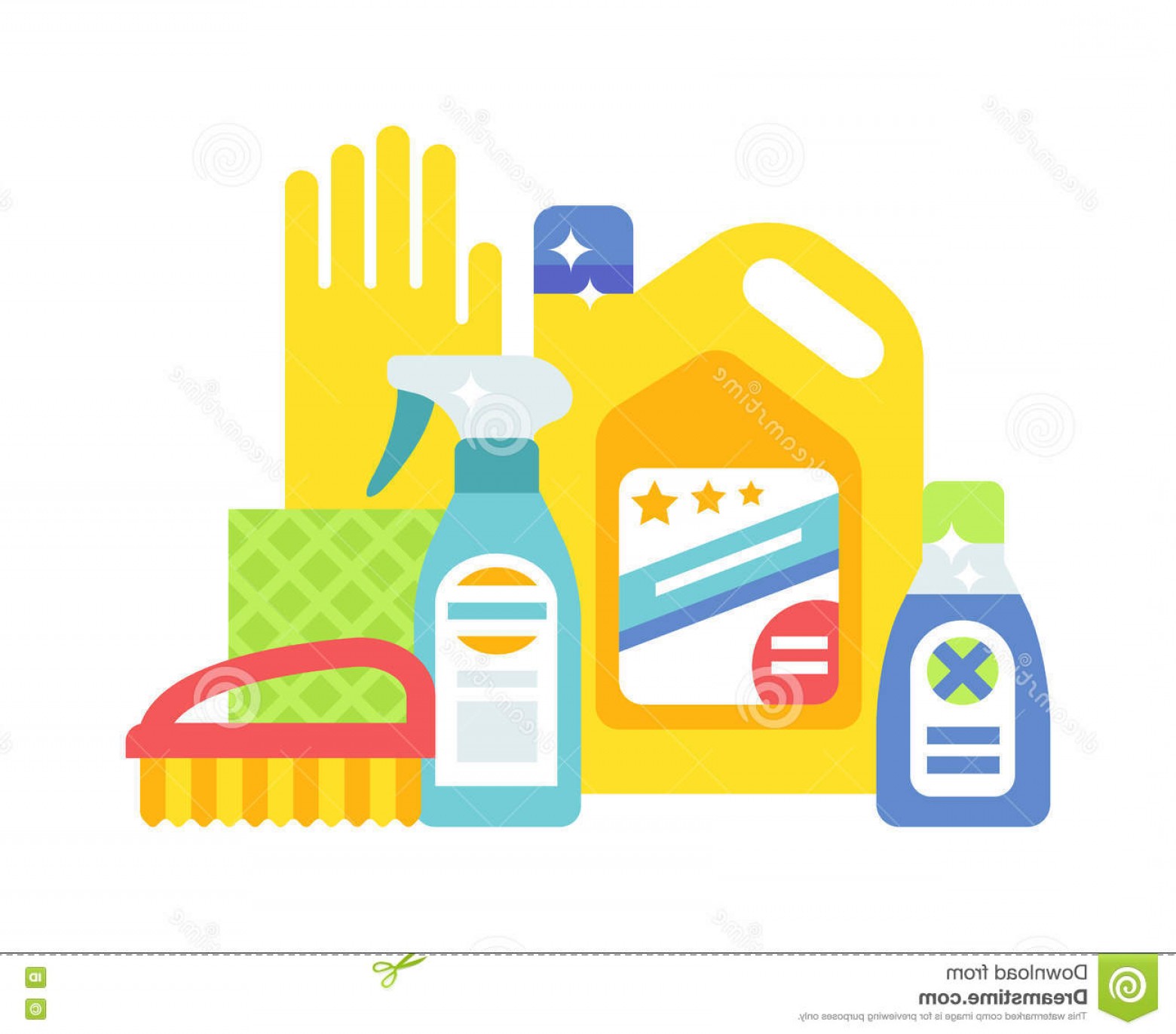 Stock Illustration House Cleaning Hygiene Products Flat Vector 1560x1371 Stock Illustration House Cleaning Hygiene Products Flat Vector