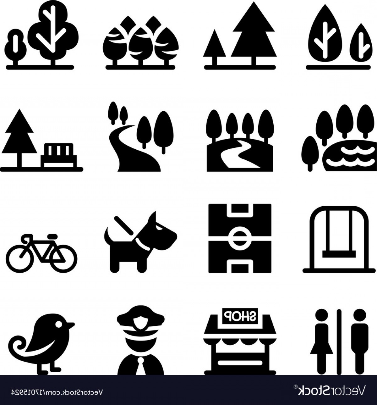 1200x1288 Park Public Park National Park Garden Icon Set Vector Lamaison