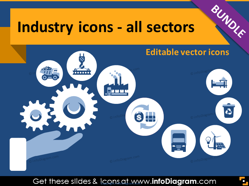 800x600 Industry Editable Icons With Simple Flat Style