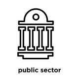 160x160 Public Sector Company Logo Design Template, Colorful Vector Icon