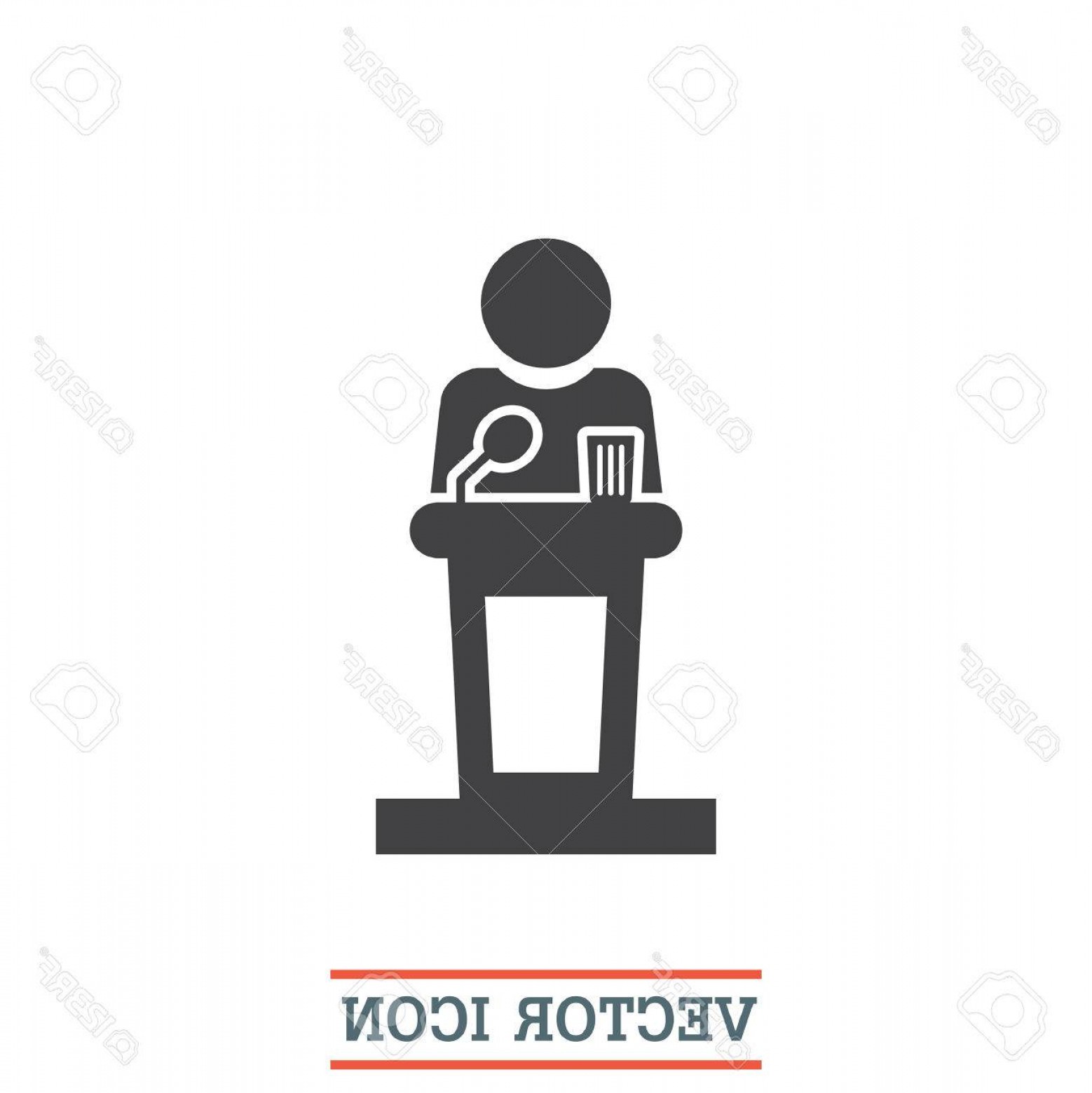 1558x1560 Photostock Vector Podium Public Speaking Vector Icon Politician
